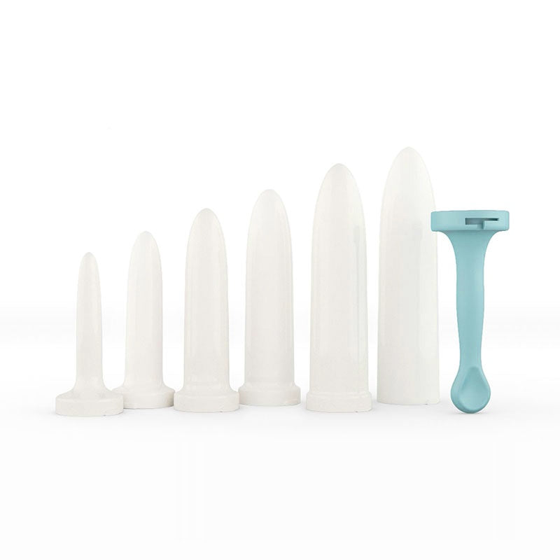 Vaginal dilator set with handle. 6 sizes. Dilators for vaginismus