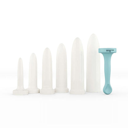 Vaginal dilator set with handle. 6 sizes. Dilators for vaginismus